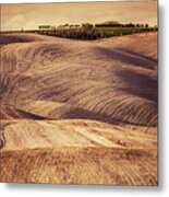 Tuscany Fields Autumn Landscape, Italy. Harvest Season #5 Metal Print