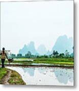 Karst Rural Scenery In Spring #56 Metal Print