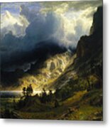 A Storm In The Rocky Mountains Metal Print