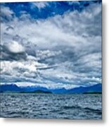Alaska Waterscape And Mountains Near Favorite Channel And  Junea #6 Metal Print