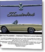 '66 Thunderbird Convertible #66 Metal Print