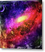 6d Abstract Expressionism Digital Painting Metal Print