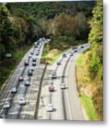 Aerial View Of I-40 Highway In North Carolina From Blue Ridge Pa #7 Metal Print