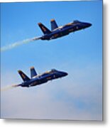 U S Navy Blue Angeles, Formation Flying, Smoke On #7 Metal Print