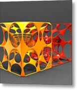 .75 Voronoi Cubes #75 Metal Print