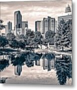 Charlotte City North Carolina Cityscape During Autumn Season #8 Metal Print