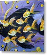 8 Gold Fish Metal Print