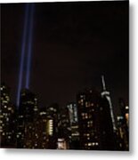 9-11 Tribute Nyc Skyline From Seaport Metal Print