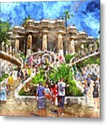 Parc Guell In Barcelona Spain #9 Metal Print