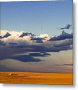 A Barn On The Prairie Metal Print