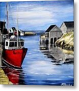 A Beautiful Day At Peggy's Cove Metal Print