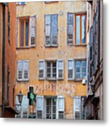 A Case Of The Shutters - Pharmacy In Grasse, France Metal Print