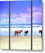 A Day At The Beach Metal Print