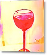 A Glass Of Vino 2 Metal Print