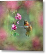 A Jewel In The Flowers Metal Print