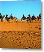 A Journey In The Sahara's Warm Desert Sands Metal Print