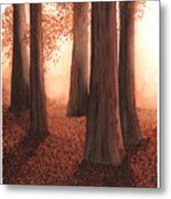 A Light In The Woods Metal Print