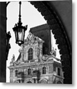 A Peak To The Louvre Metal Print