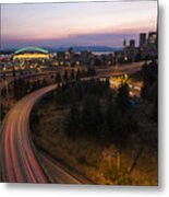 A Pink Seattle Sunset Metal Print