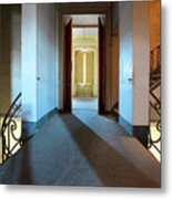 A Play Of Light On Ythe Stairway Metal Print