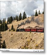 A Scenic Railroad Steam Train, Near Antonito In Conejos County In Colorado Metal Print