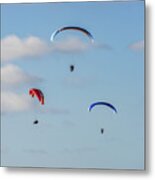 A Trio Of Paragliders At Torrey Pines Gliderport Metal Print