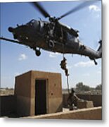 A U.s. Air Force Pararescuemen Fast Metal Print