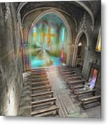 Abandoned Blue Church Ii - La Mitica Chiesa Blu Abbandonata Ii Metal Print