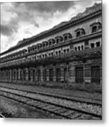 Abandoned Canfranc International Railway Station Bw Metal Print