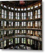 Abandoned Factory Hall - Industrial Decay Metal Print