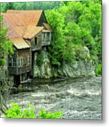 Abandoned Home By The River Metal Print