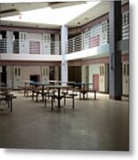Abandoned Jail Common Room In Cell Block Metal Print