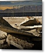 Abandoned Ruins On The Eastern Shore Of The Salton Sea Metal Print