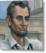 Just Abe's Face - Detail Metal Print