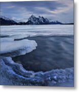 Abraham Lake Sans Bubbles Metal Print