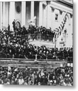 Abraham Lincoln Gives His Second Inaugural Address - March 4 1865 Metal Print