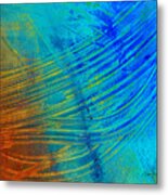 Abstract Art  Painting Freefall By Ann Powell Metal Print