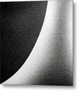 Abstract-black And White Metal Print
