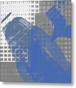 Abstract Blue And Grey 1 Metal Print