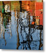 Abstract Boat Reflections Iv Metal Print