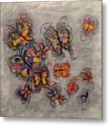 Abstract Butterflies Metal Print