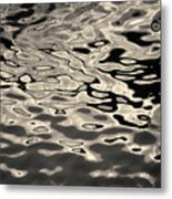 Abstract Dock Reflections I Toned Metal Print