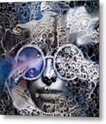 Abstract Face Metal Print