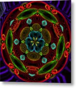 Abstract Flower Metal Print