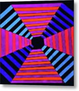 Abstract Fun Tunnel Metal Print