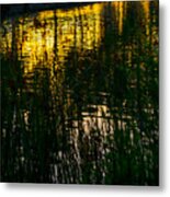 Abstract Sunset Reflection Metal Print