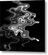Abstract Swirl Monochrome Metal Print