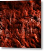 Deep Orange Bumps - Abstract Tiles No. 16-0106 Metal Print