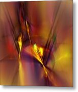 Abstracts Gold And Red 060512 Metal Print