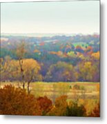 Across The River In Autumn Metal Print